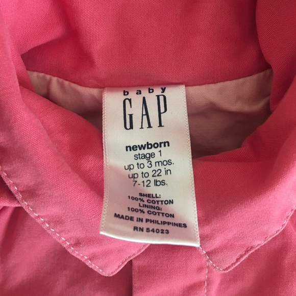 Baby Gap Hooded Canvas Utility Jacket newborn 0-3m - Picture 7 of 8